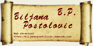 Biljana Postolović vizit kartica